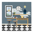 Modern interior set, a Decorative Illustration by Good Studio (Thumbnail 4 of 5)