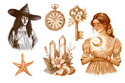 Witchy Botanica Collage Kit, an Object Graphic by Idressart (Thumbnail 2 of 9)