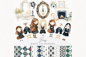 Back To School Goose whimsical girls