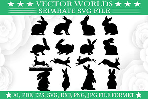 Rabbit Svg, Bunny, Animal Svg