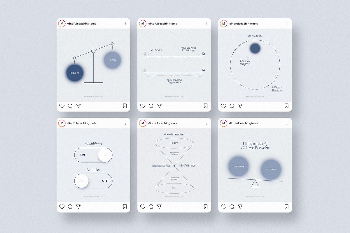 Mindfulness & Mindset Instagram Kit, a Social Media Template by AndrewPixel (Photo 6 of 11)