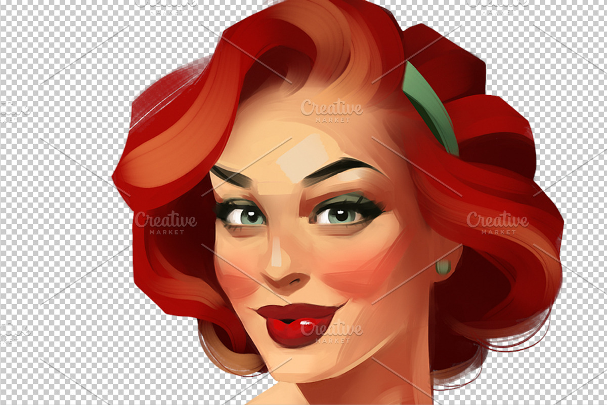 Pin-up woman, a Person Illustration by Ira Cvetnaya (Photo 3 of 3)