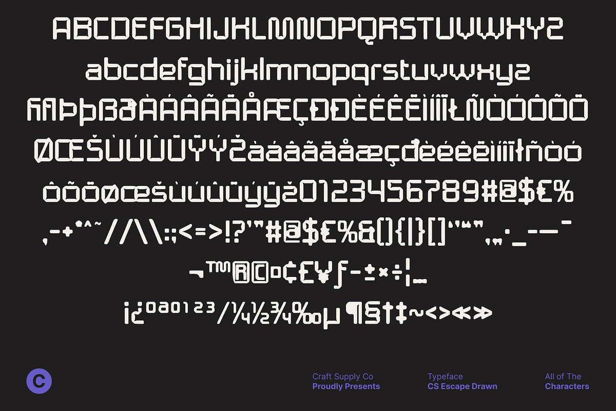 CS Escape Drawn, a Sans Serif Font by Craft Supply Co. (Photo 8 of 8)