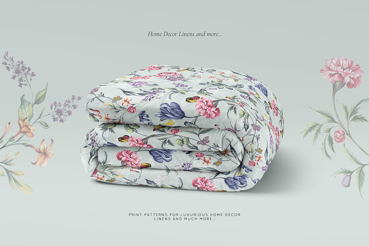 Jali Florals, Painted Watercolours!, a Pattern Graphic by Pink Linen (Photo 6 of 9)