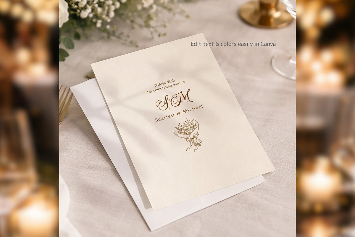 Luxury Thank You Card Canva bd004, a Card Template by TyphoonStudio (Photo 5 of 8)
