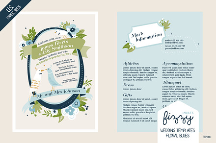 28 x U.S. size Wedding Templates