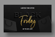Dark Black friday sale template, a Marketing Template by Love Giftery (Thumbnail 1 of 2)