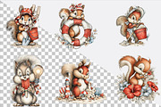Whimsical Funny Summer Squirrel Clip, an Animal Illustration by SVGArt (Thumbnail 2 of 9)
