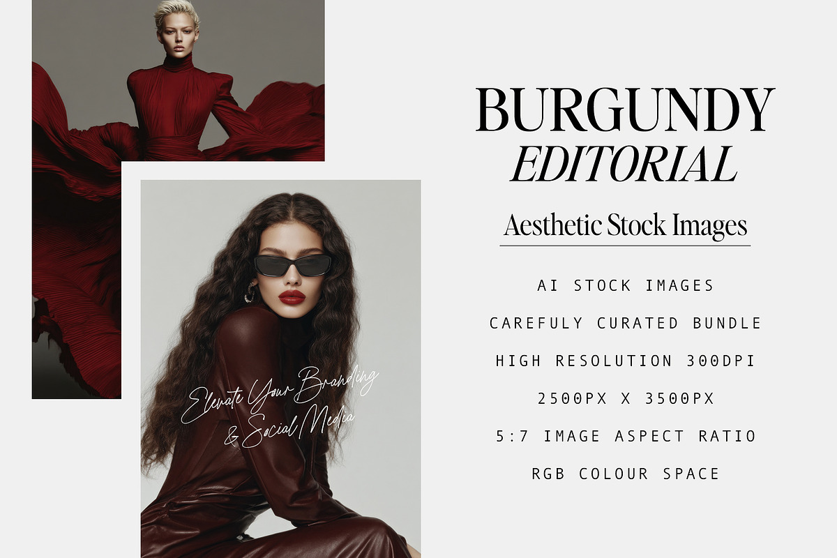 Burgundy Editorial Stock Images, a Beauty & Fashion Photo by Studio Loire (Photo 2 of 11)