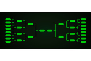 Green tournament chart structure in, a Technology Illustration by skripnikbb