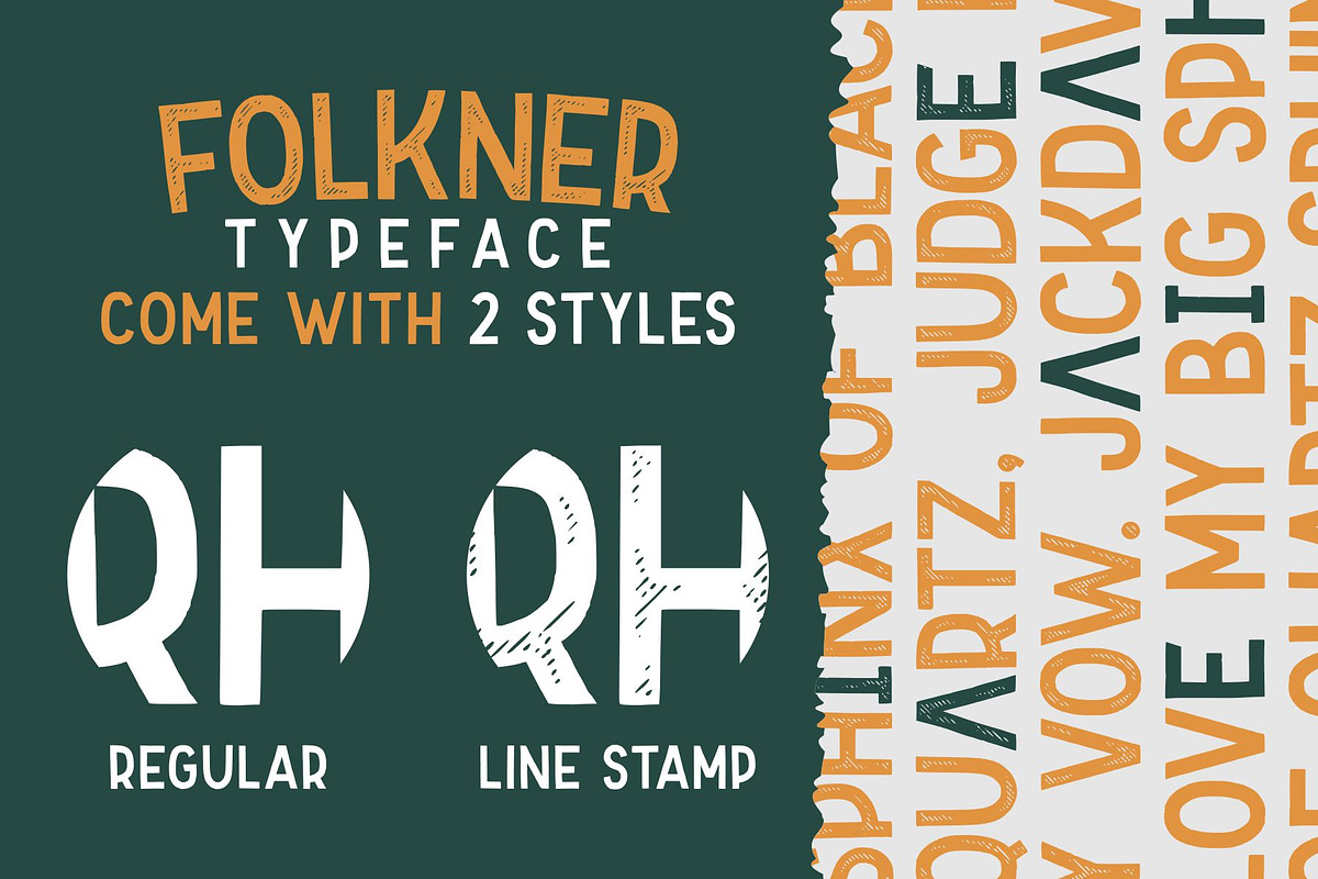 Folkner - Vintage Typeface preview 5
