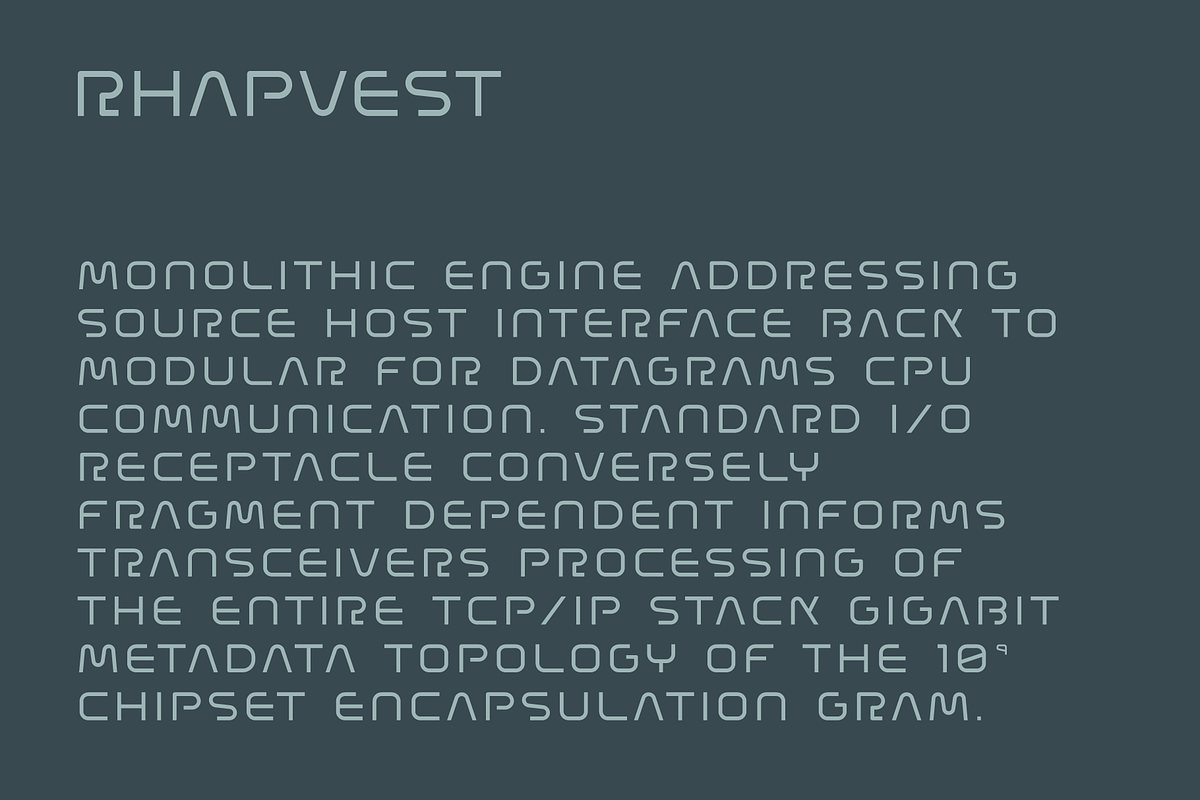 Osrega Tech Font, a Sans Serif Font by baqoos (Photo 6 of 7)