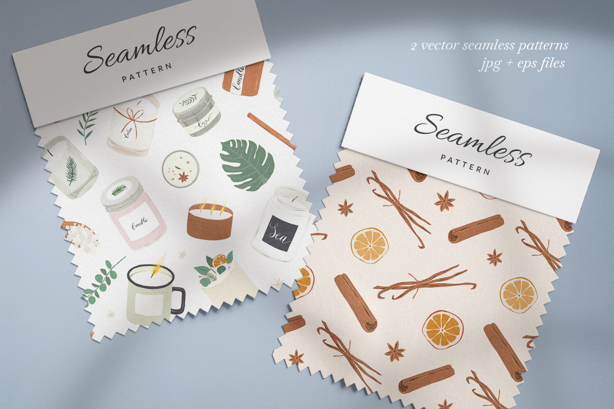 Scented candles vector illustrations, a Decorative Illustration by Fave Brush (Photo 5 of 13)