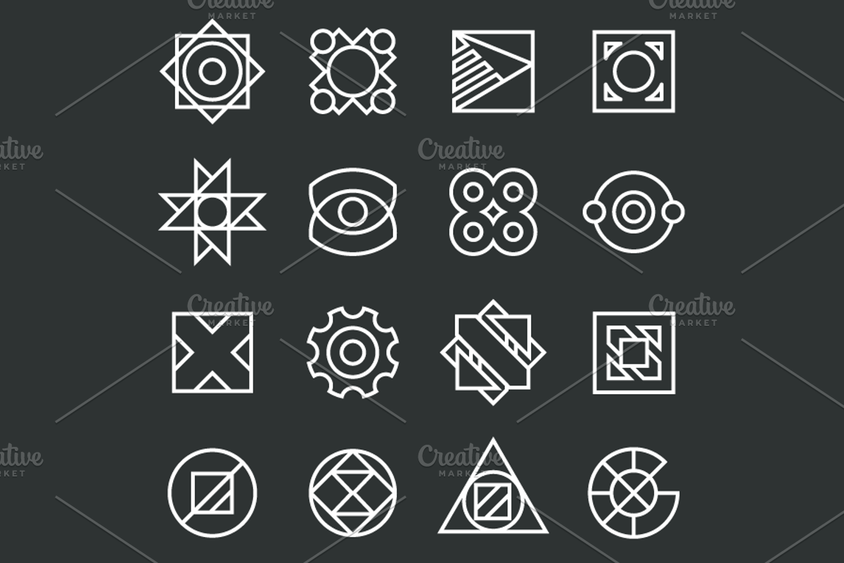 16 Abstract Icons, a Branding & Logo Template by Youhhou (Photo 2 of 4)