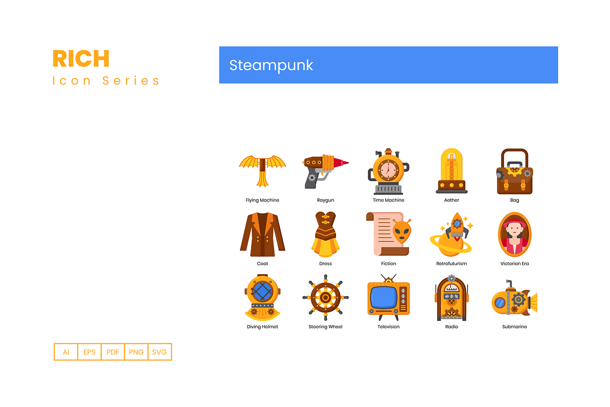 55 Steampunk Icons - Rich Series, an Icon by Flat Icons (Photo 4 of 8)