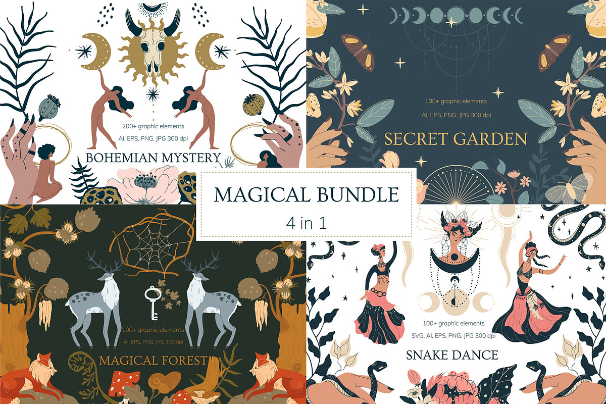 Magical bundle, an Animal Illustration by Vector Mystery (Photo 1 of 13)