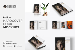 8x10 In - Hardcover Book Mockups