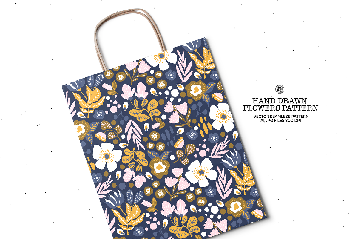 Hand Drawn Flowers Pattern 2, a Pattern Graphic by Webvilla Studio (Photo 4 of 6)