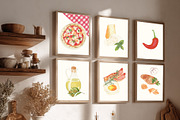 Rustic Italian Pizza Recipe Set, a Food Illustration by Sunshine Art (Thumbnail 6 of 10)