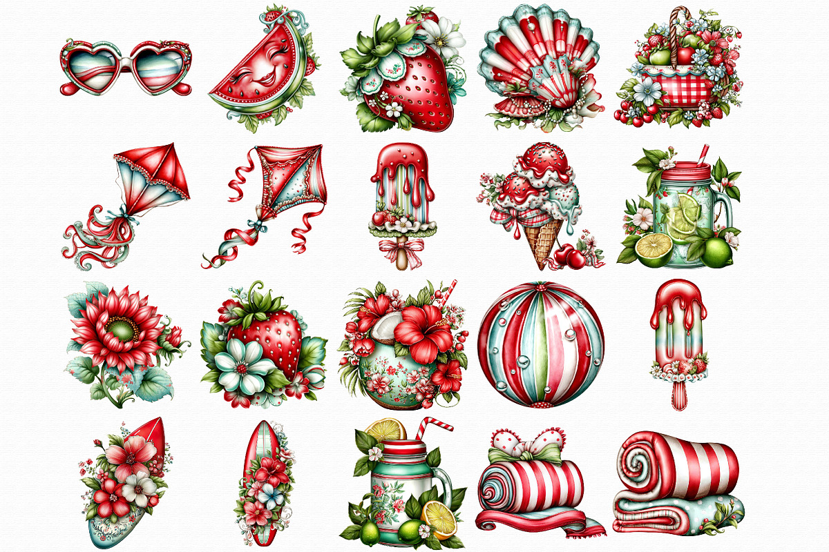 Whimsical Summer Clipart, an Illustration by Libby Wishes (Photo 3 of 4)