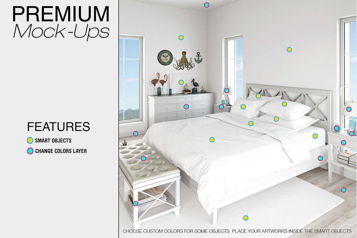 Bedding Mockups Coastal Style, a Product Mockup by mock-ups (Photo 3 of 18)