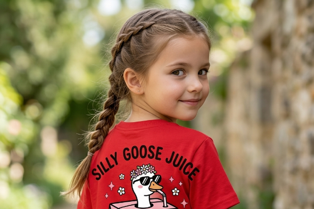 Silly Goose Juice Box PNG Asset, a Shirt Mockup by Vector Stall (Photo 3 of 15)