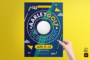 Golf Tournament Flyer, a Flyer Template by Aarley Kaiven