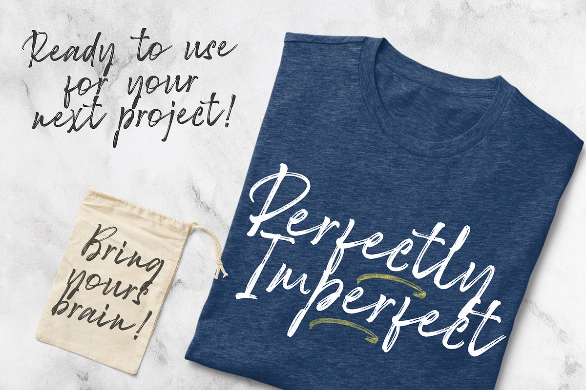 Rattu Aqilla - Textured Brush Font, a Script Font by StringLabs (Photo 2 of 13)