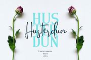 Husterdun Font Duo, a Script Font by Motokiwo (Thumbnail 1 of 8)