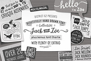 Jack and Zoe Font Collection, a Script Font by DISTRICT 62 STUDIO (Thumbnail 1 of 11)