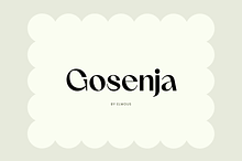 Gosenja – Elegant Summer Serif