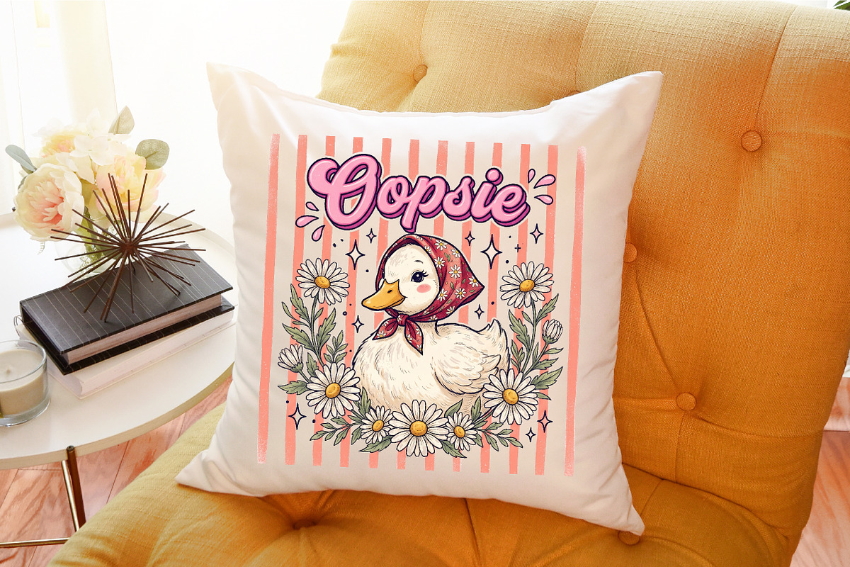 Cute Duck Daisy Vintage PNG, a Work Illustration by Sublimation Artist (Photo 9 of 9)