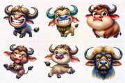 Funny Buffalo Clipart, an Illustration by CreationArt (Thumbnail 2 of 5)