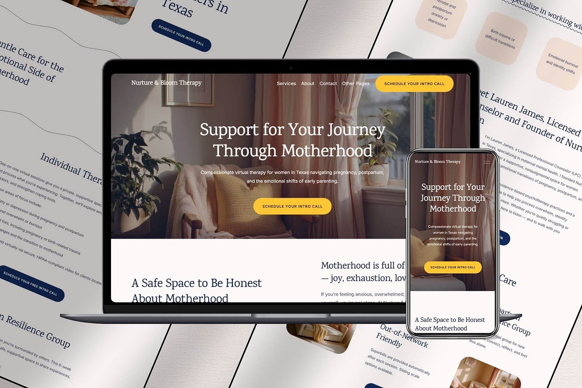 Squarespace Template for Therapists, a Squarespace Template by Pretty Boss Designs (Photo 1 of 6)