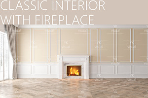 CLASSIC INTERIOR WITH FIREPLACE