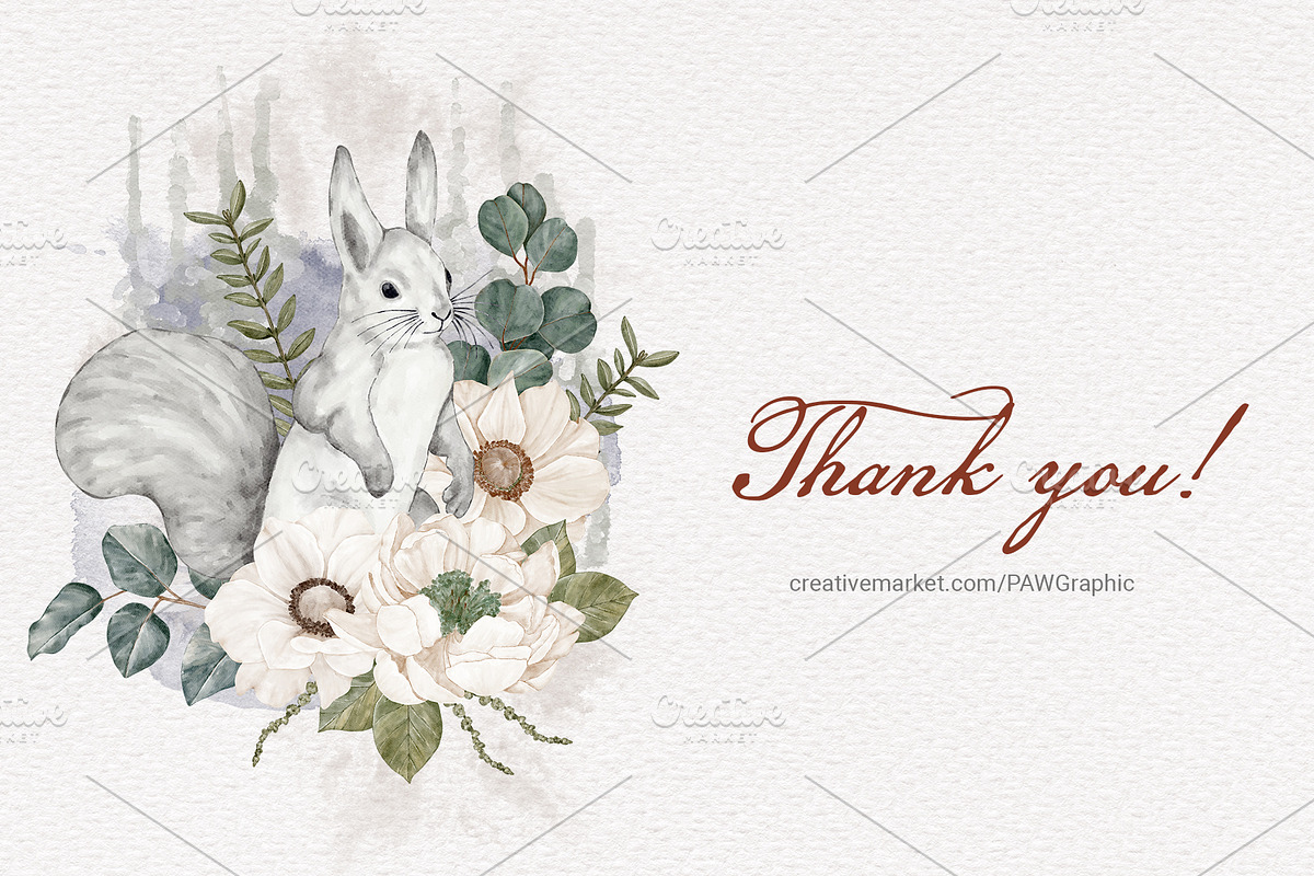 Wild Animals Watercolor Clipart, an Animal Illustration by PawGraphic (Photo 11 of 12)