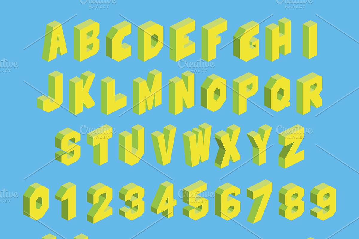 Isometric Alphabets, an Illustration by asantosg (Photo 4 of 4)