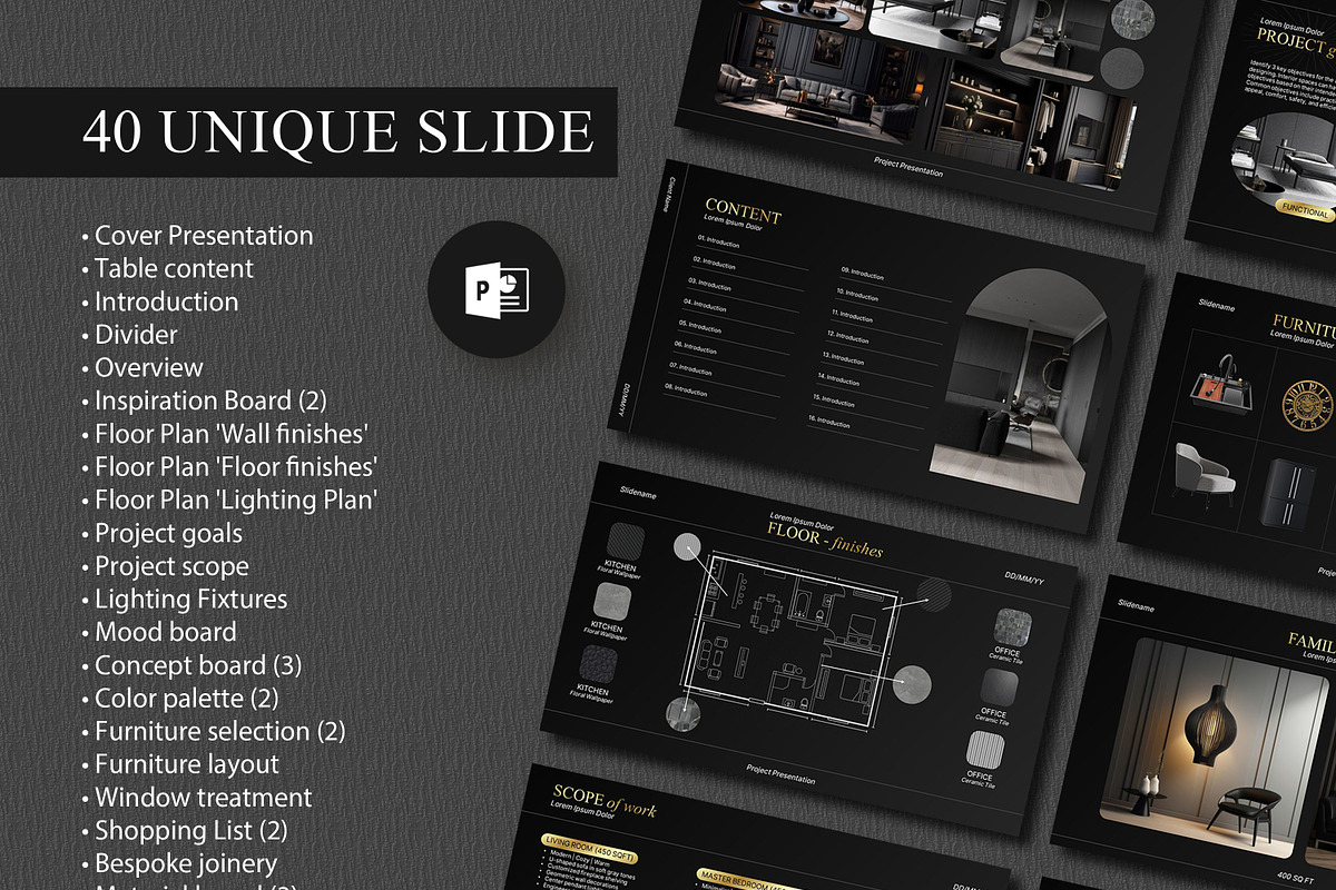 Luxury Interior Design Presentation, a Presentation Template by SKY ...