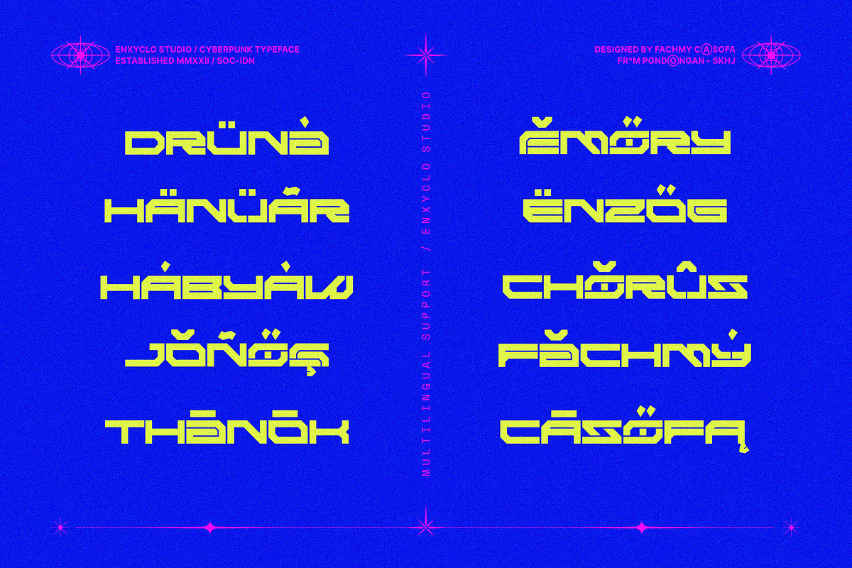NCL RABEGS - Cyberpunk Font, a Sans Serif Font by Enxyclo Studio (Photo 6 of 12)
