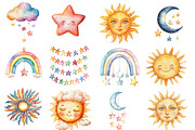 Sun Moon Star Nursery Clipart, an Illustration by Designworld (Thumbnail 2 of 5)