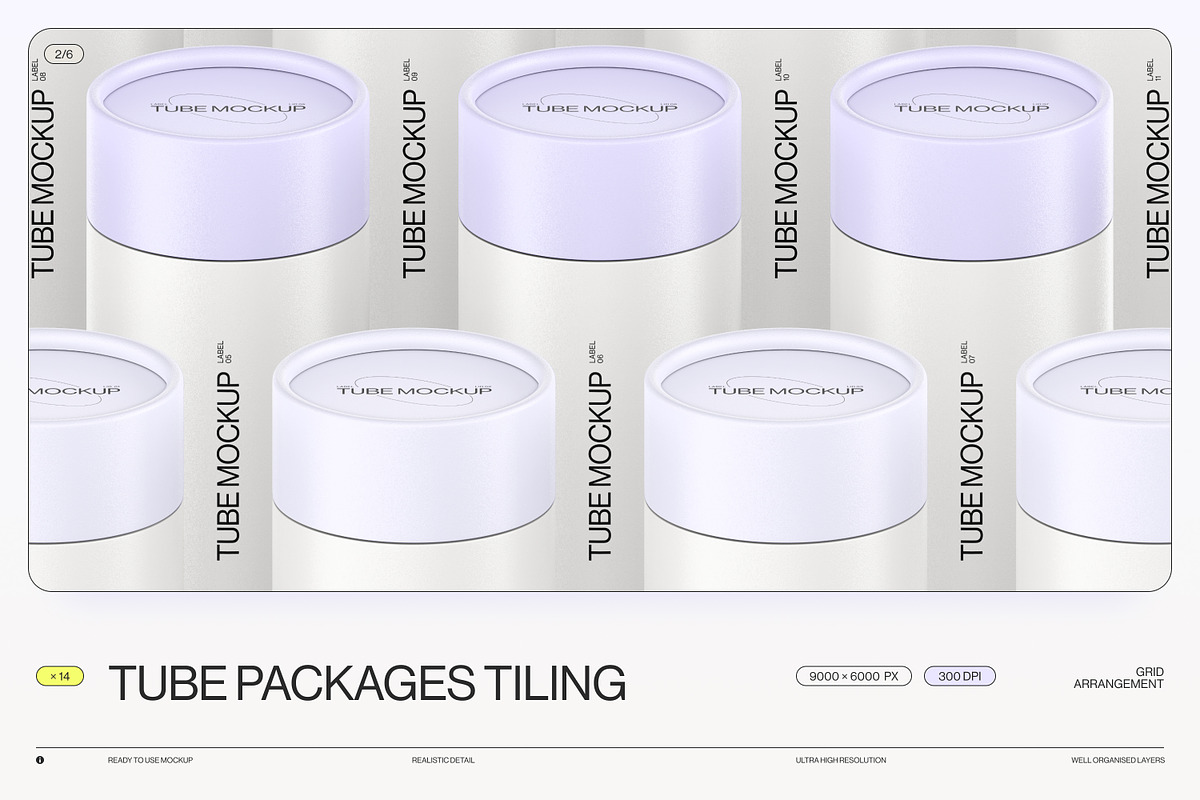 Paper Tube Package Mockup Set 1, a Packaging Mockup by Samolevsky (Photo 6 of 15)