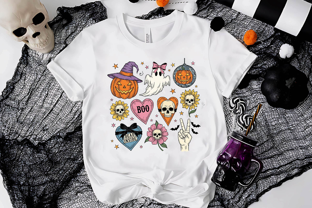 Retro Halloween PNG Sublimation, an Illustration by Dream Creation (Photo 3 of 5)