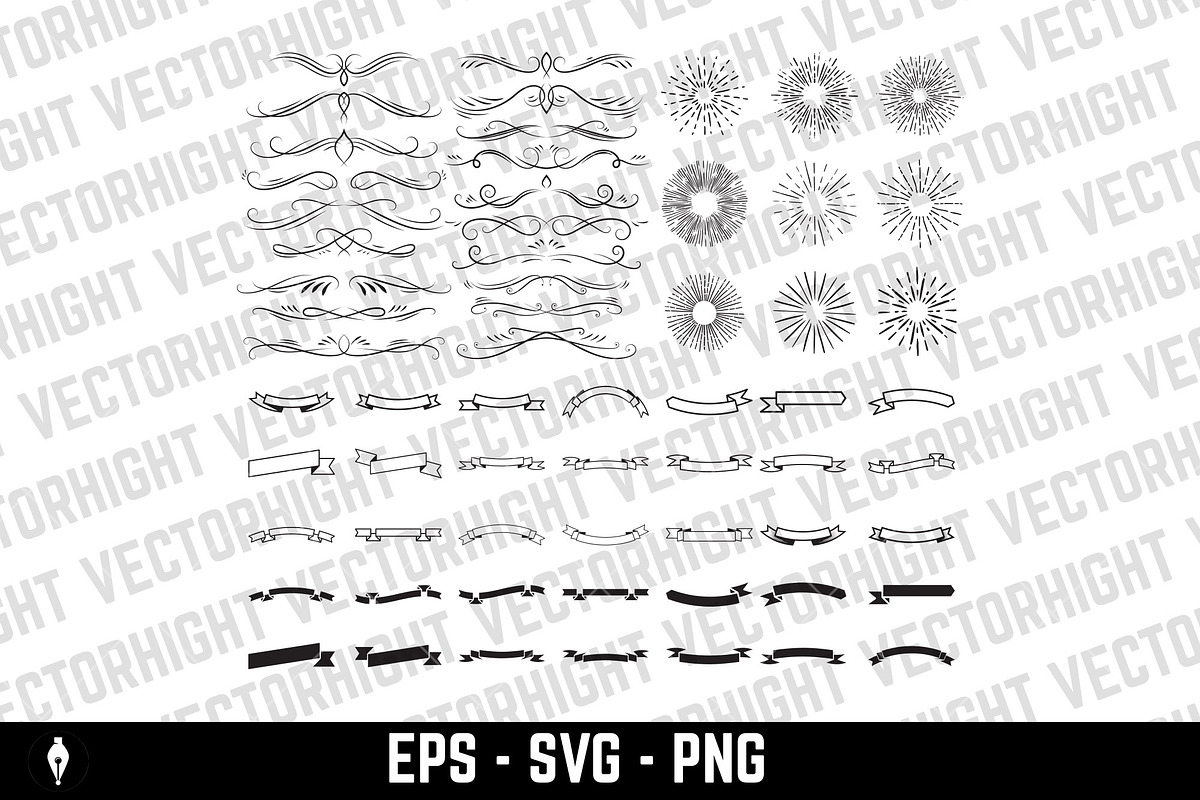 Flourishing decorative elements, an Object Graphic by Vectorhight