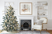 ROMANTIC CHRISTMAS Wall&Frame Mockup, a Poster Template by MyHomeMockups (Thumbnail 4 of 11)