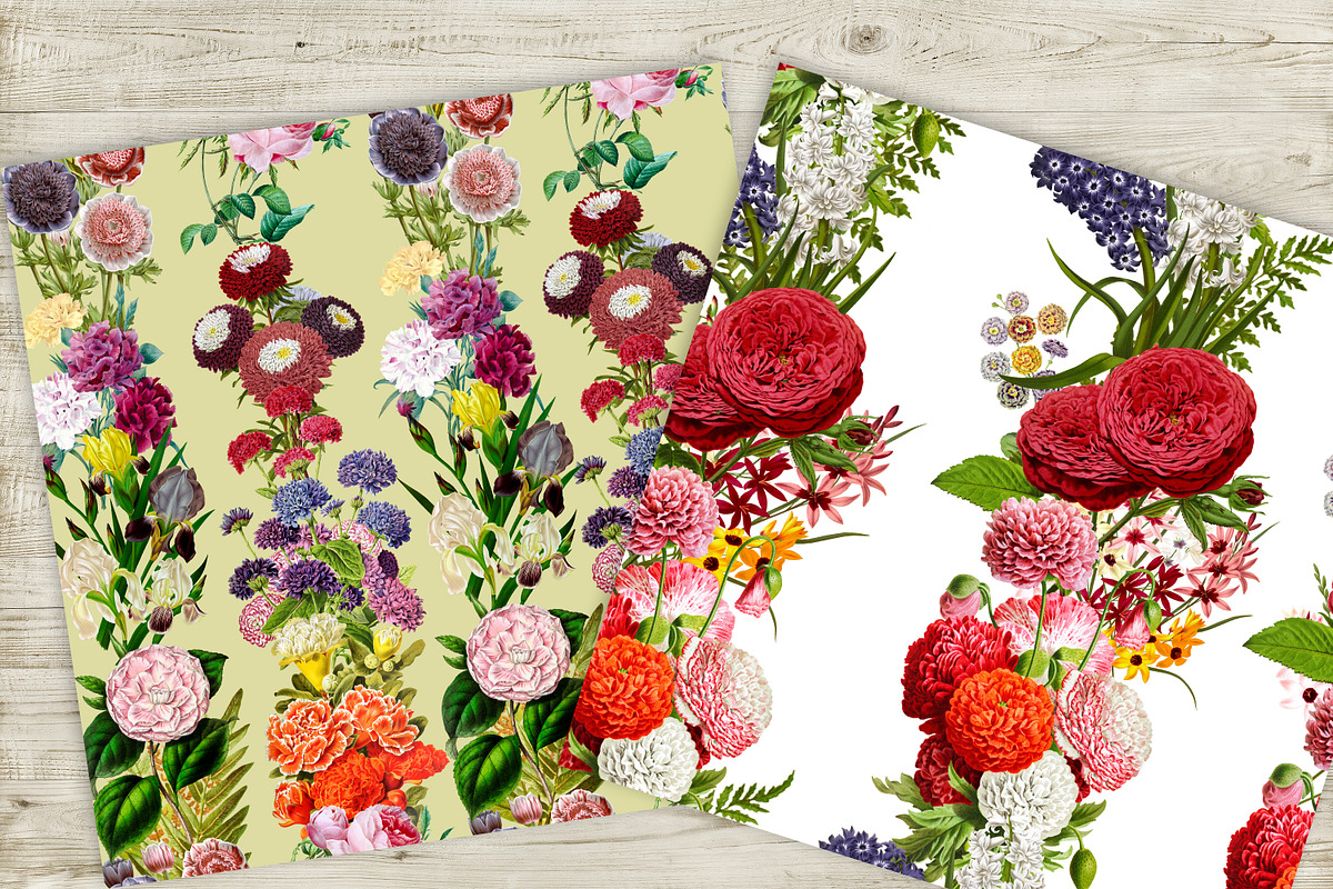 Vintage summer Seamless Patterns, a Pattern Graphic by NastiaDesignsPrints (Photo 7 of 8)