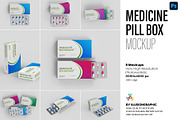 Medicine Pill Box Mockup - 8 views, a Packaging Mockup by Illusiongraphic (Thumbnail 1 of 25)