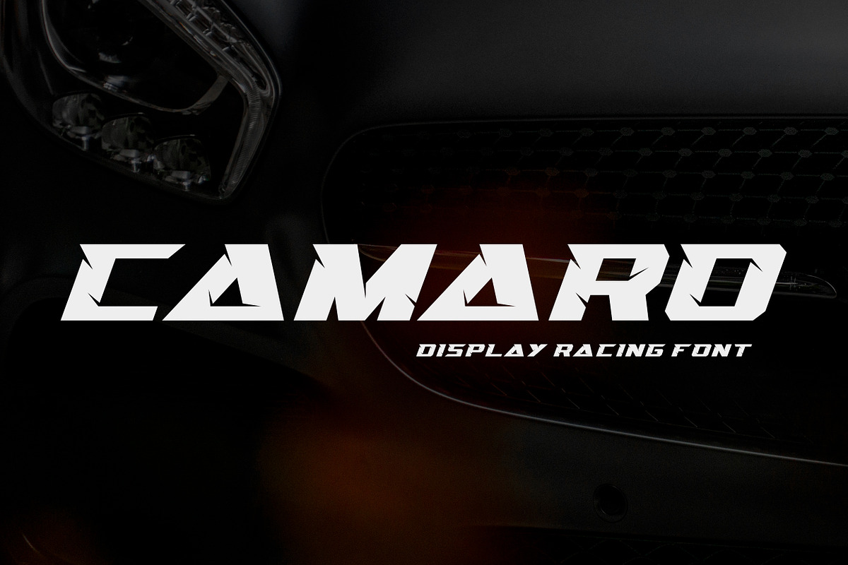 Camaro - Racing Display Font, a Handwritten Font by Flawless And Co (Photo 1 of 9)
