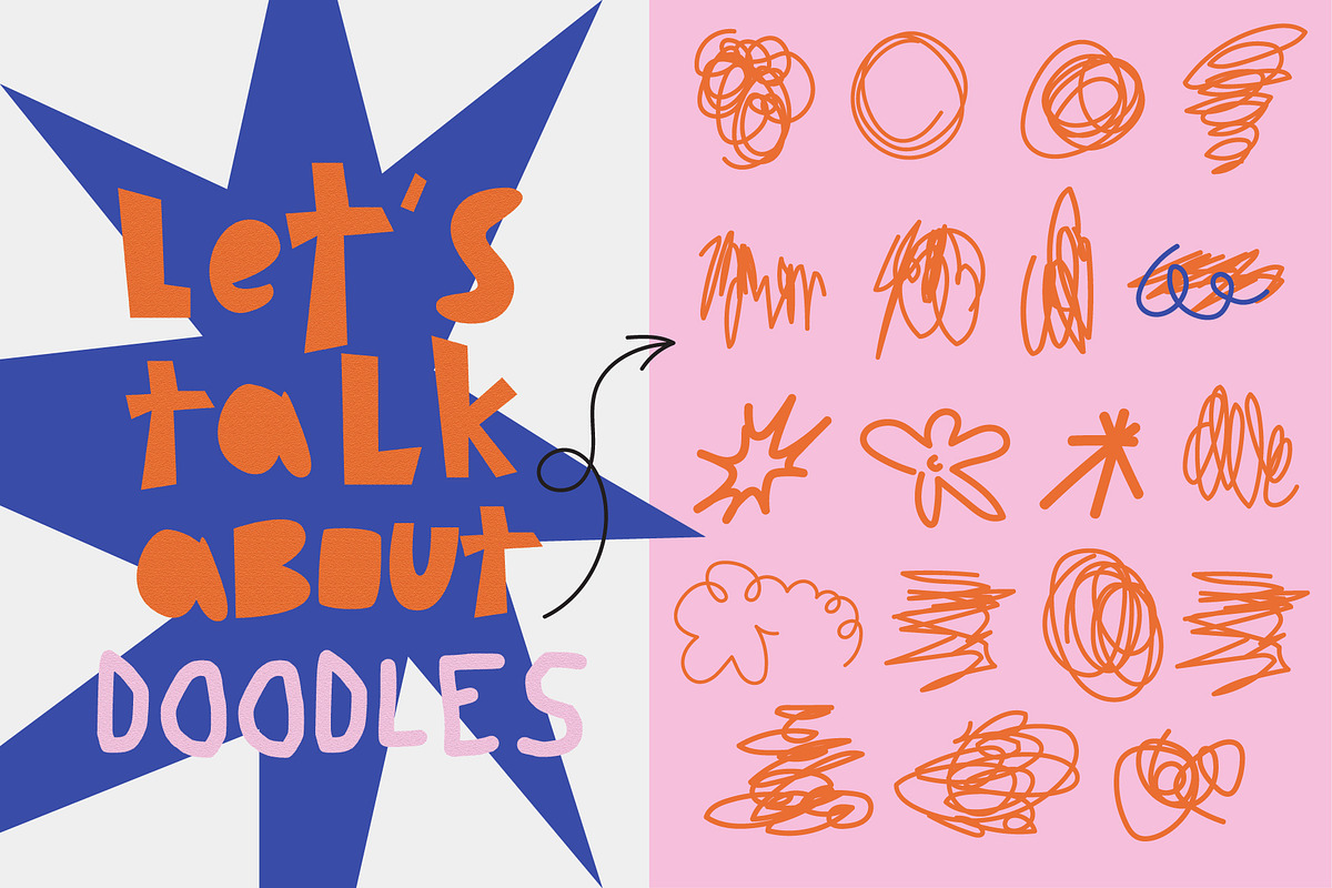 Groovy Shapes & Doodle Flowers, a Decorative Illustration by Luamor (Photo 9 of 12)