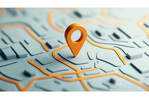 Abstract map with raised elements, an Illustration by Sergey Kotenev