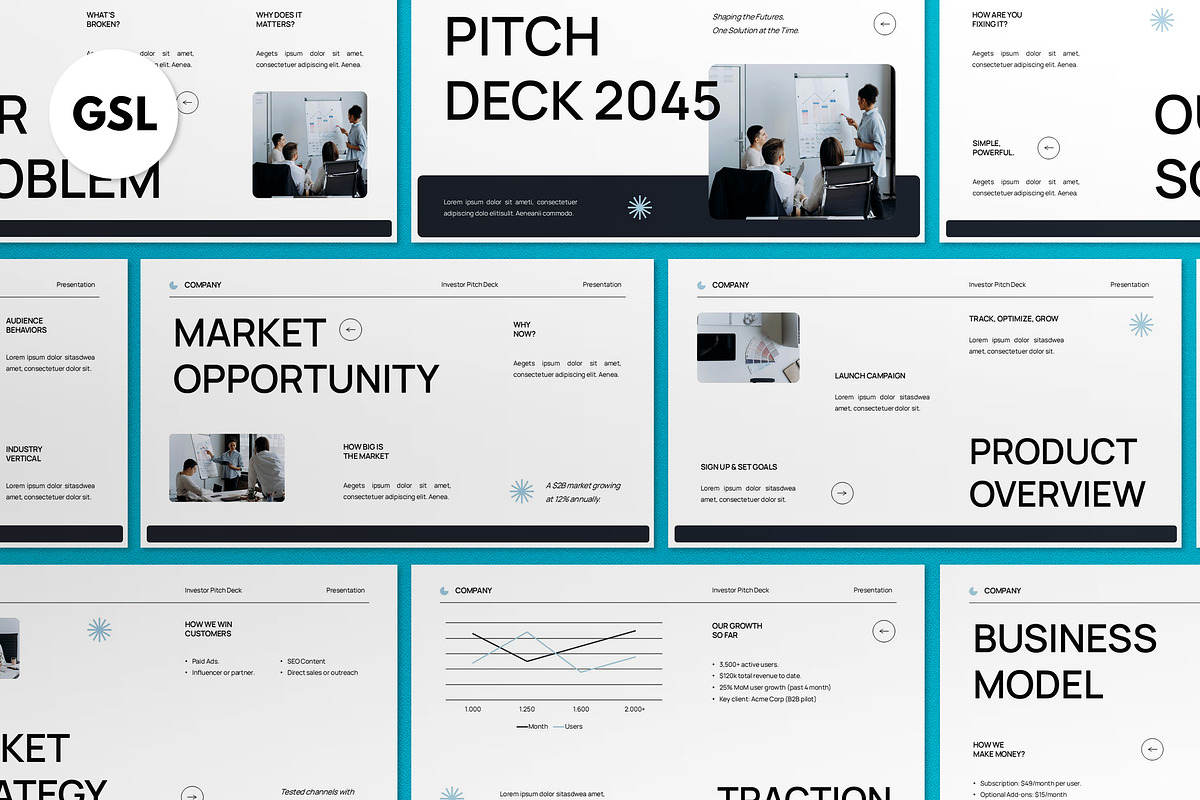 Investor Pitch Deck Google Slide, a Presentation Template by graphicook (Photo 1 of 4)